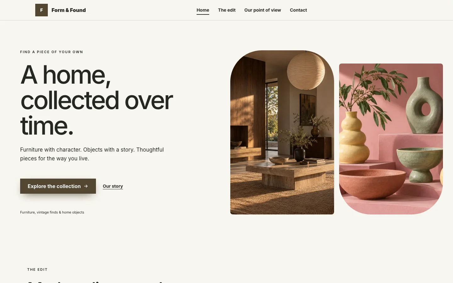 Form Found customer website template preview